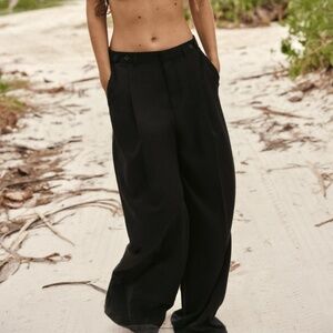 NWT Zara wide leg black pants